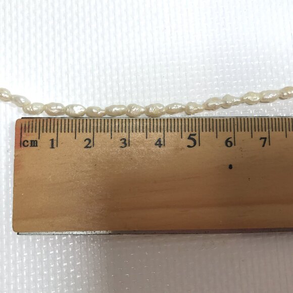 Vintage Freshwater Rice Seed Pearl Choker Necklace - Picture 7 of 9